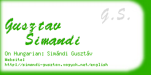 gusztav simandi business card